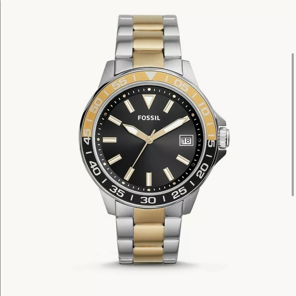 Fossil Other - New FOSSIL BQ2507 Bannon Stainless Steel Black Dial 2-Tone Men Watch.